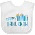 thumbnail image 3 of Inktastic Happy Hanukkah with Candles Boys or Girls Baby Bib, 3 of 4