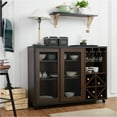 thumbnail image 5 of Furniture of America Francis Industrial Multi-Storage Dining Buffet, Vintage Walnut, 5 of 7