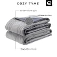 thumbnail image 4 of Posh Hasina 60"x80" Quilted Mink Velvet Weighted Blanket in Gray(25 lbs), 4 of 9