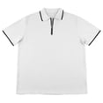 thumbnail image 4 of Stamzod Mens Quarter Zip Textured Shirts Dressy Casual Short Sleeve Collared Shirt Men V Neck Button Work Golf Shirts White XXXL, 4 of 8