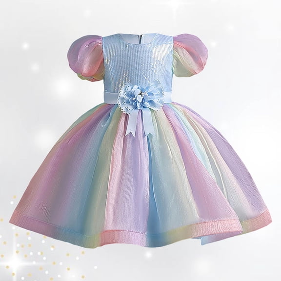 Dresses for Girls Cute Birthday Dress Kids Ball Dresses for Girls 5-6 Years