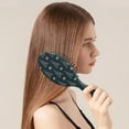 thumbnail image 2 of Dark Blue Christmas Tree Pattern Hair Brush,Girls Detangling Hair Brush,Glide Through Tangles with Ease for Wet & Dry Hair,8.8"X2.8", 2 of 7