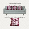thumbnail image 6 of 16" x 16" Simply Daisy Big Seaweed Indoor/Outdoor Pillow, Maroon Red Qty 1, 6 of 6