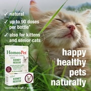 HomeoPet Feline KIDNEY RESCUE, Kidney Function Support Drops for Cats, 15 mL