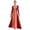 Orange&Burgundy, variant on Women's Round Neck Long Sleeve Worship Praise Lyrical Dance Dress Choir Maxi Robe Dress Purple M