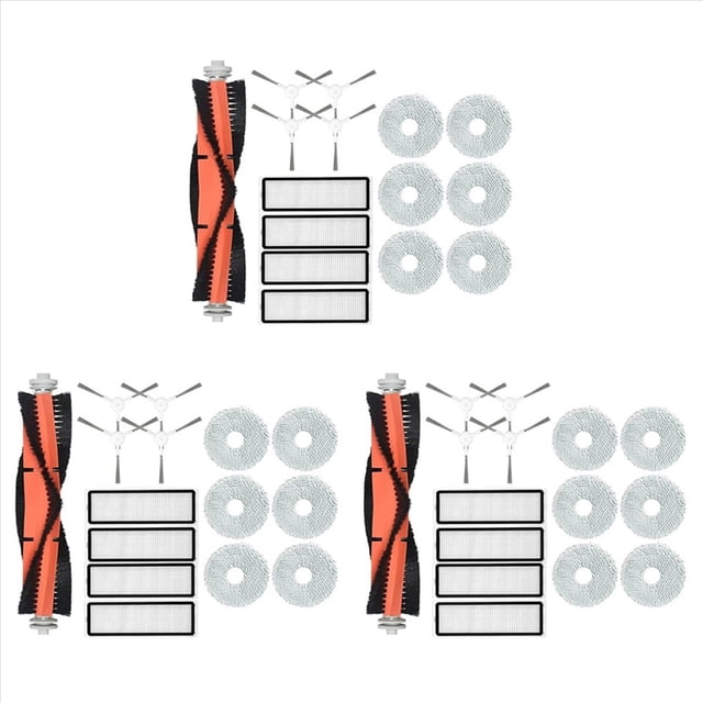 3Conjunto para Robot Vacuum S10+ / S10 Plus Accesorios Cepillo Lateral Principal Filtro HEPA Paño de Fregona Piezas de Repuesto