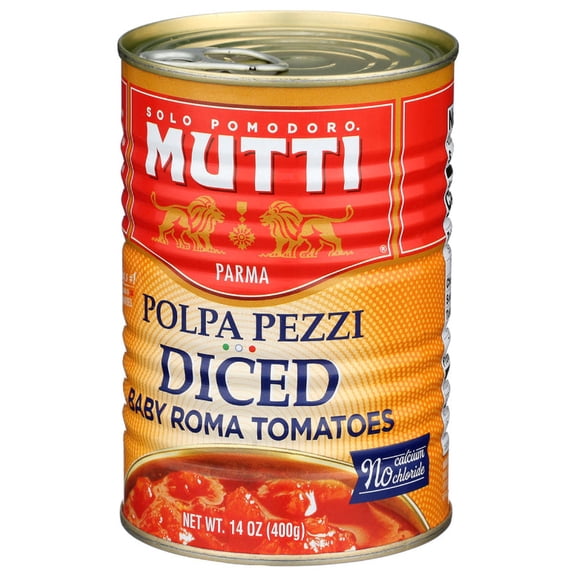 Mutti - Diced Baby Roma Tomatoes, 14 Oz (Pack of 6)