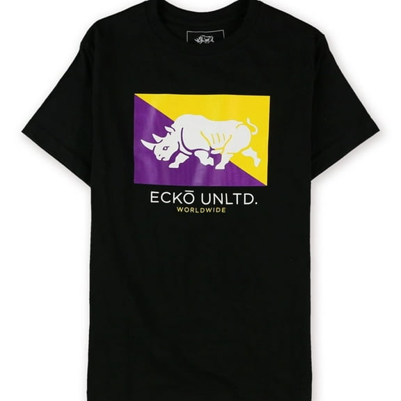 Ecko Unltd. Mens Core Flag Rhino Graphic T-Shirt, Black, Small