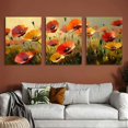 thumbnail image 6 of Elegant Poppy Field Triptych Canvas Art – Modern Wall Décor for Living Room, Bedroom, and Office, 6 of 6