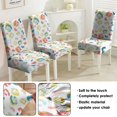 thumbnail image 5 of Vintage Leopard Dining Chair Covers Set of 4 Cute Animal Spots Print Washable Polyester Stretch Slipcovers Removable Protector for Classic Kitchen Decor, 5 of 7
