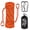 Orange - with Carabiner, variant on 10.5 mm Static Climbing Rope 10M(32ft) 20M(64ft) 30M(96ft) 50M(160ft) 70M(230ft) Outdoor Rock Climbing Rope, Escape Rope Ice Climbing Equipment Fire Rescue Parachute Rope