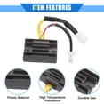 thumbnail image 4 of Unique Bargains 1 Set Motorcycle Rectifier Voltage Regulator Compatible for Arctic Cat 250 2x4 1999-2003 Durable Metal, 4 of 7
