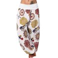 thumbnail image 2 of Womens Loose Print Ladies Pocket Full Length Pants Trouser Wide Leggings, 2 of 8