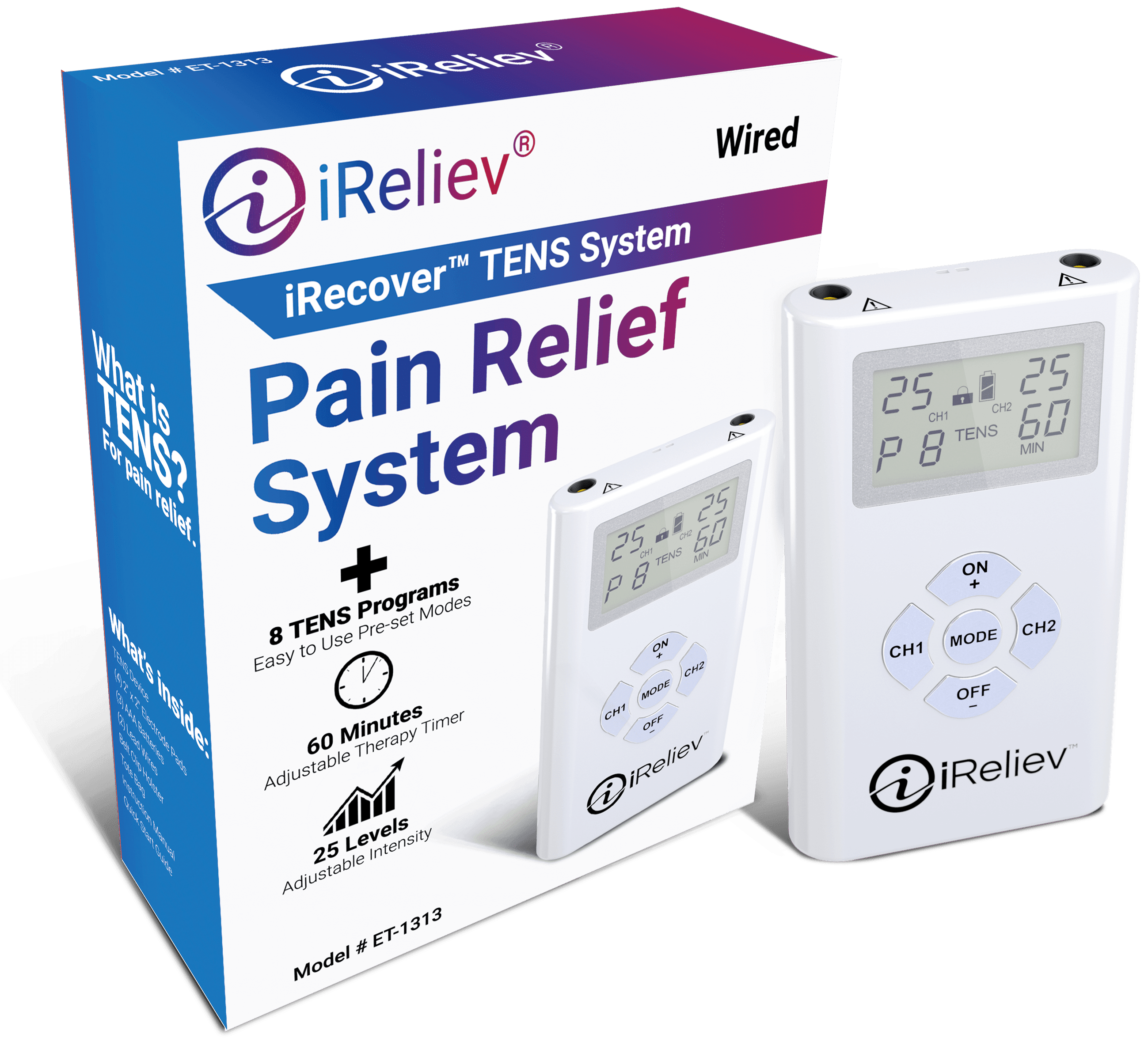 TENS Unit Dual Channel Electro Therapy Pain Relief System from iReliev Walmart