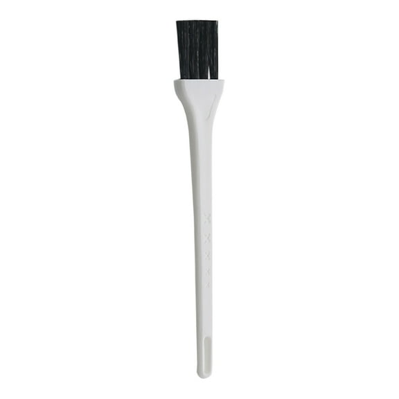White Anti-Static Nylon Cleaning Brush with Portable Plastic Handle for Keyboards, Computers, Electronics, and Small Tight Spaces