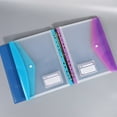 thumbnail image 6 of JingChun Binder Pocket Organizer Folders, 1 Pack Expandable Folders Plastic Envelopes Binder Folders with 11 Holes, Document Pouch with Snap Button and Label for School office Home, 6 of 7