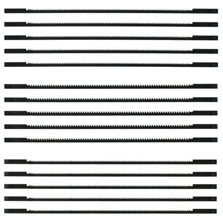 

Lieonvis 15 Pieces Scroll Saw Blades Pin End Saw Blade Assortment 18/21/24 Teeth Power Tools for DIY Woodworking Wood Plastic Foam Cutting