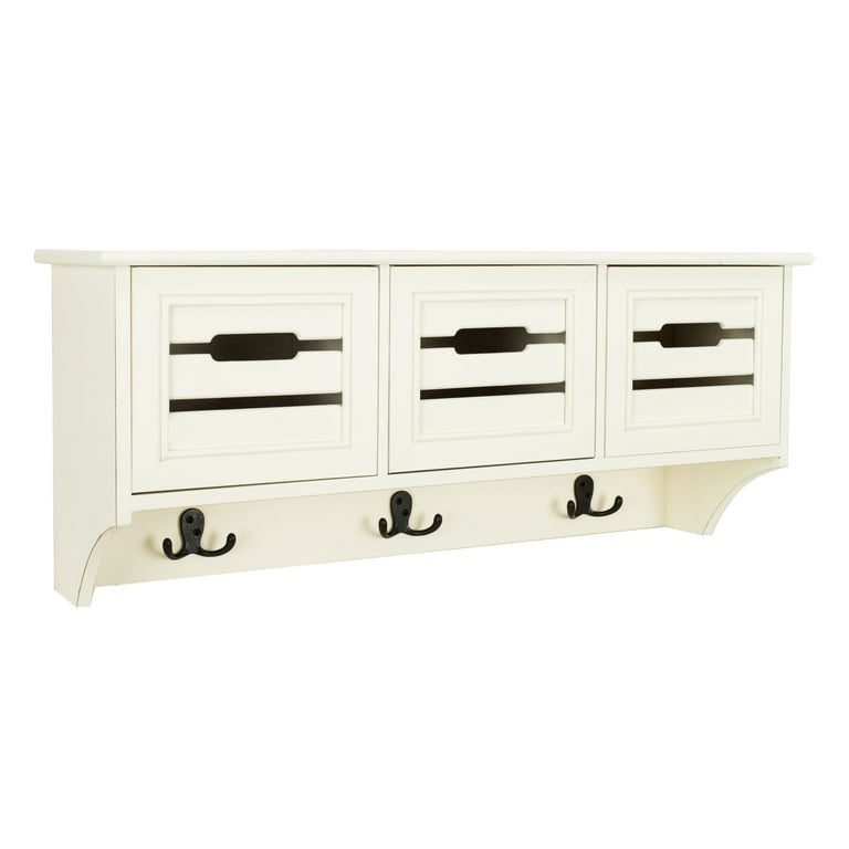 Safavieh Leon Hanging 3 Drawer Wall Rack (White) Safavieh Leon Hanging 3 Drawer Wall Rack (White)