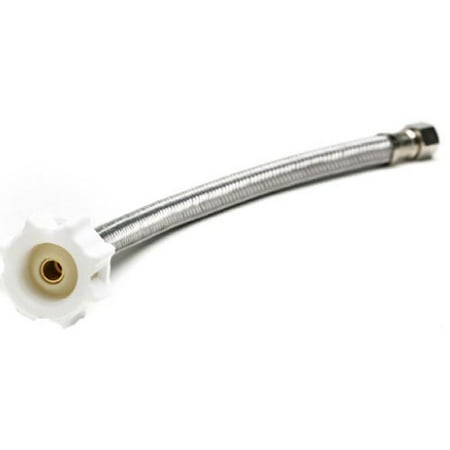 Ballcock Thread - B1T09CS Click Seal Connector, Braided Stainless Steel - 3/8