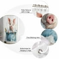 thumbnail image 5 of Small Stall Shower Curtain 48x72 Inch Narrow Half Size Bathtub Cute Pig Bath Curtains Bathroom Decor Funny Animal Modern Splash Ink Art Waterproof Fabric Shower Curtain Set with Hooks 48 Inch, 5 of 6
