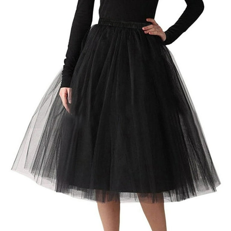 Plus size long top black tulle skirt