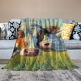 thumbnail image 2 of Orinice Cows Theme Warm Lightweight Soft Fleece Blanket for All Seasons, Decorative Throw Blanket for Living Rooms, Sofa, Office, Excellent Hand Feel, Multiple Sizes Available 60x80in, 2 of 6