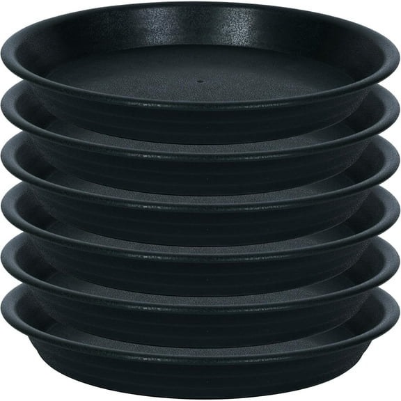 Plant Saucer Pot Tray 4 6 8 10 12 14 16 18 inch, Packs Plastic Flower Planter Saucers and Drip Trays for Indoors Outdoors, Heavy Durable Plate Water Catcher (6 )