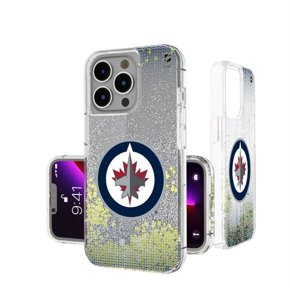 Winnipeg Jets Linen Logo iPhone Glitter Case