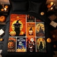 thumbnail image 6 of Halloween Throw Blanket Gifts for Adults Kids, Patchwork Pattern Soft Flannel Blankets for Bed Couch - 50"×60", 6 of 8