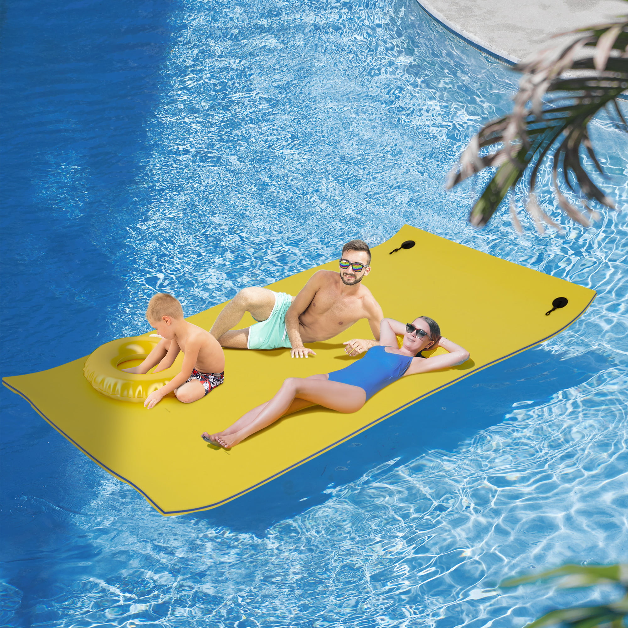 Relaxing & Recreation & Pools HOMCOM Roll-Up Pool Float Pad for Lakes Water Mat for Playing Oceans 