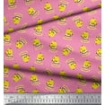 thumbnail image 2 of Soimoi Poly Georgette Fabric Cup,Plate & Chick Cartoon Printed Craft Fabric by the Yard 52 Inch Wide, 2 of 3