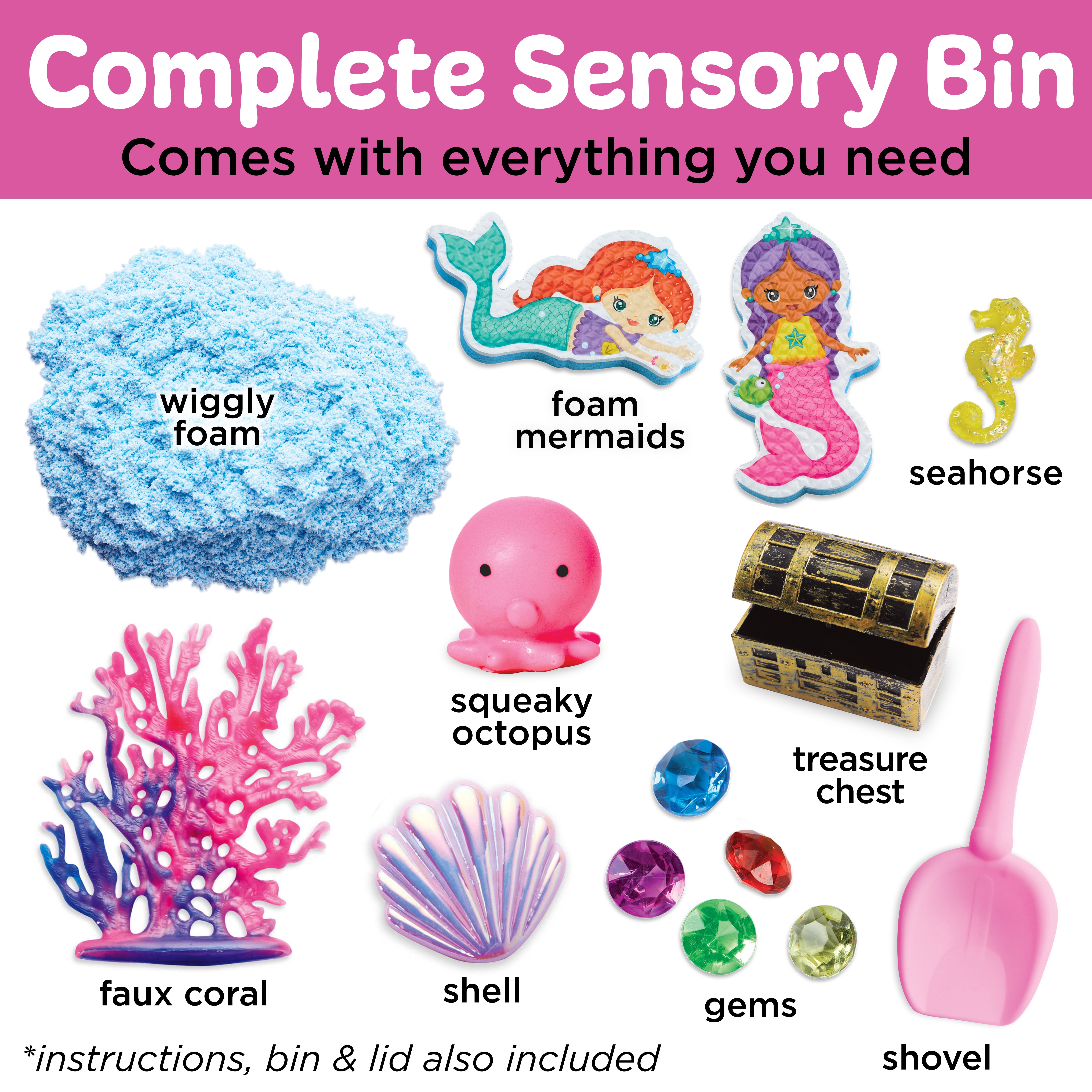 Creativity for Kids Sensory Bin: Mermaid, Spring Crafts - Sensory Toys and Crafts for Toddlers