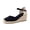 Black, variant on Elche Closed Toe Wedge Sandals for Women, Platform Espadrilles Heels With Adjustable Buckle
