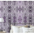 thumbnail image 1 of S4Sassy Self-Stick Decorative Boho Wallpaper, Diamond Geometric Print Wall Paper, Textured Vinyl Waterproof Contact Paper, Purple, 25"X 120" Removable Renter Friendly Walls Covering For Bedroom, Room, 1 of 8