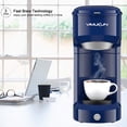 thumbnail image 2 of Single Serve Coffee Maker for K-Cup Single Cup Capsule and Ground Coffee,Coffee Brewer Single Cup Coffee Makers with 6 to 14oz Reservoir, Mini Size, Blue, 2 of 7
