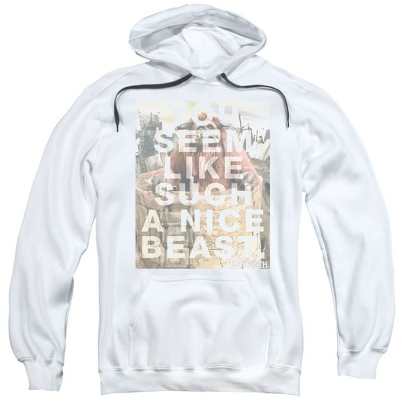 Labyrinth Nice Beast Adult Pullover Hoodie Sweatshirt White