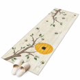 thumbnail image 2 of Runner Rug 2 x 6 Ft, Bees Branches Washable Non-Slip Floor Mat for Kitchen Hallway/Entryway, Farmhouse Spring Botanical Elegant Long Kitchen Runner Area Rugs for Living Room, Low-Profile, 2 of 7