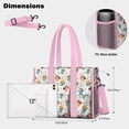 thumbnail image 5 of Teacher Tote Bag,Colorful Princess Flower Fairy Pattern Teacher Utility Tote Bag,Large Work Tote Bags for Women with Multiple Pockets,Top Zipper Closure,13.8x10.6x6.7 Inch, 5 of 5
