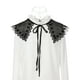 thumbnail image 2 of INSPIRE CHIC Cuello Falso Desmontable, Mini Capa de Bordado Semi-Translúcido para Blusa Negro-1, 2 of 5