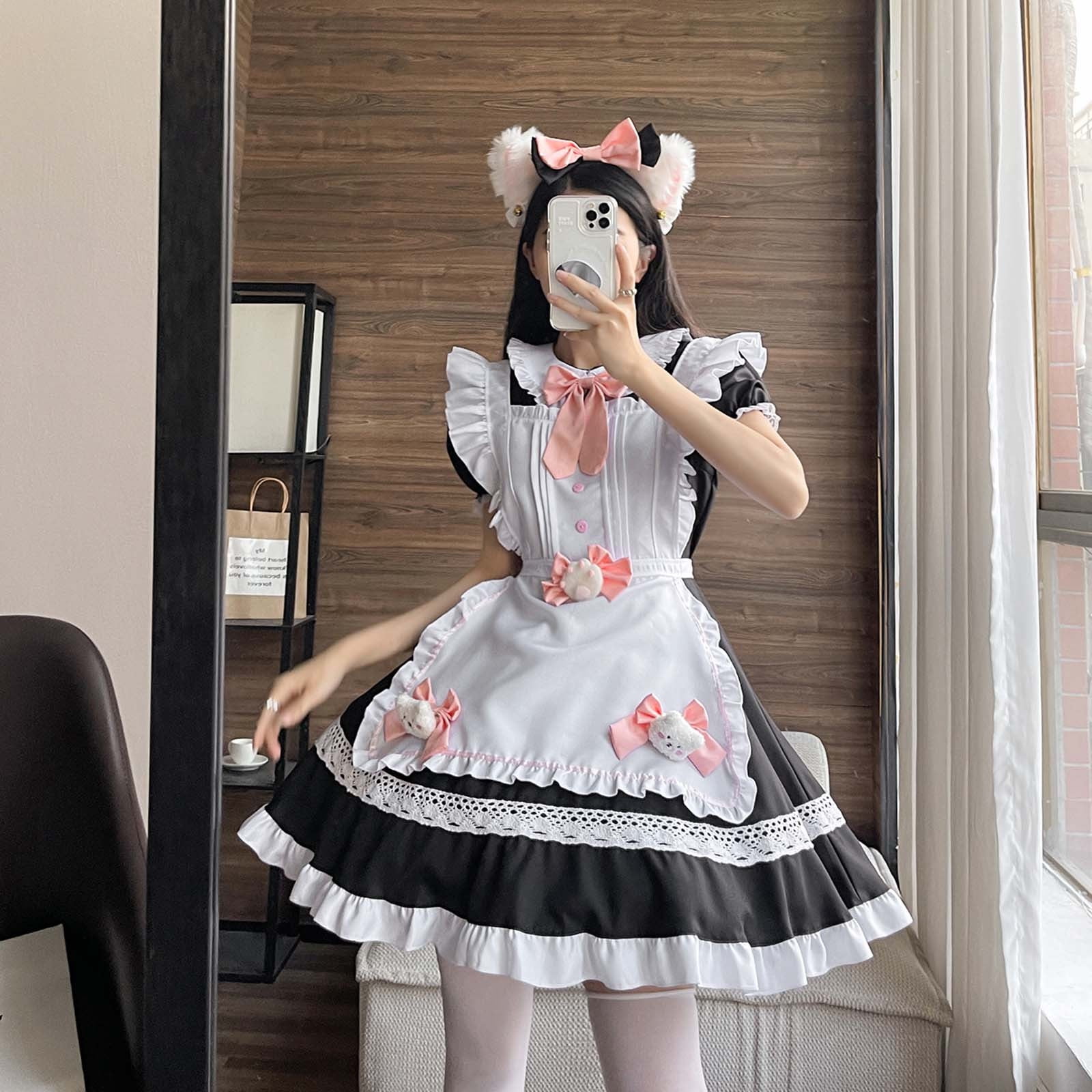 sexy lolita Womens Shirt Gothic Lolita Dress with Sleeves Cat Doll Cat Girl Sexy Lolita  Anime Cute Soft Girl Clothes Women Girls Adult Female Clothes Black Size  3XL - Walmart.ca