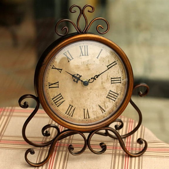 COMPUKAS Antique Desk Clock Characteristic Design Elegant and Practical 1Pc