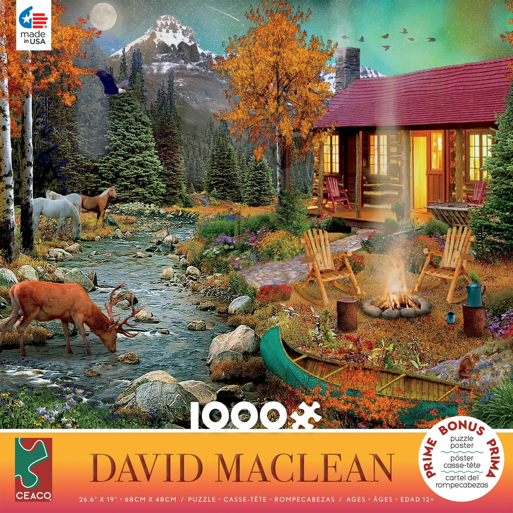 Ceaco David Maclean Aurora Lights 1000 Piece Jigsaw Puzzle