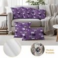 thumbnail image 6 of Purple Halloween Outdoor Waterproof Pillow Covers, Cat Bat Ghost Pumpkins Decorative Square Throw Pillowcase Sofa Cushion Sham for Patio/Couch/Chair, 26"x26" 2 Pack, 6 of 8