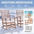 thumbnail image 4 of Cobiod Oversized Rocking Chair Outdoor, HDPE Rocking Chair, Patio Rocking Chairs for Porch & Fire Pit, All-Weather Outdoor Rocking Chair, Set of 2, 4 of 6