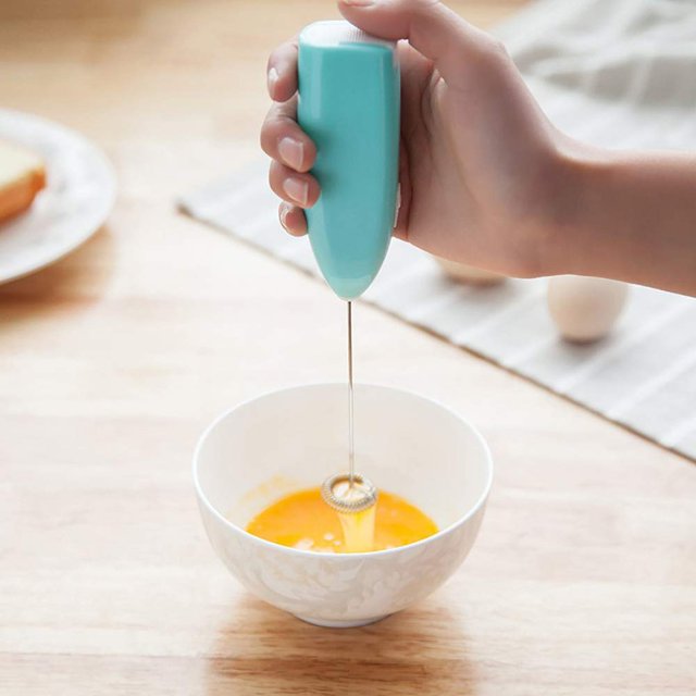 Batidor de huevos eléctrico de mano, minibatidora de cocina, máquina para hacer espuma de leche, máquina para hacer espuma a batería Sincero Hogar