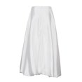 thumbnail image 2 of Women Maxi Skirt Women's Maxi Skirt Solid Color Satin Style Long Skirt for Spring Autumn Versatile Sweet Women's A-line Skirt for Wear Long Skirt, 2 of 8