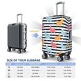 thumbnail image 6 of Easygdp Colorful Llama Print Elastic and Washable Suitcase Protective Cover with Hidden Zipper Fits 18-32 inch Luggage -Large, 6 of 9