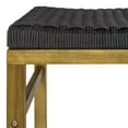 thumbnail image 3 of Jonathan Y Armand Modern Coastal Backless Acacia Wood Outdoor Counter Stool with Woven, 3 of 7