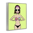 thumbnail image 3 of Stupell Industries Glam Summer Gal & Cupcakes People Painting Gray Framed Art Print Wall Art, 11 x 14, 3 of 8