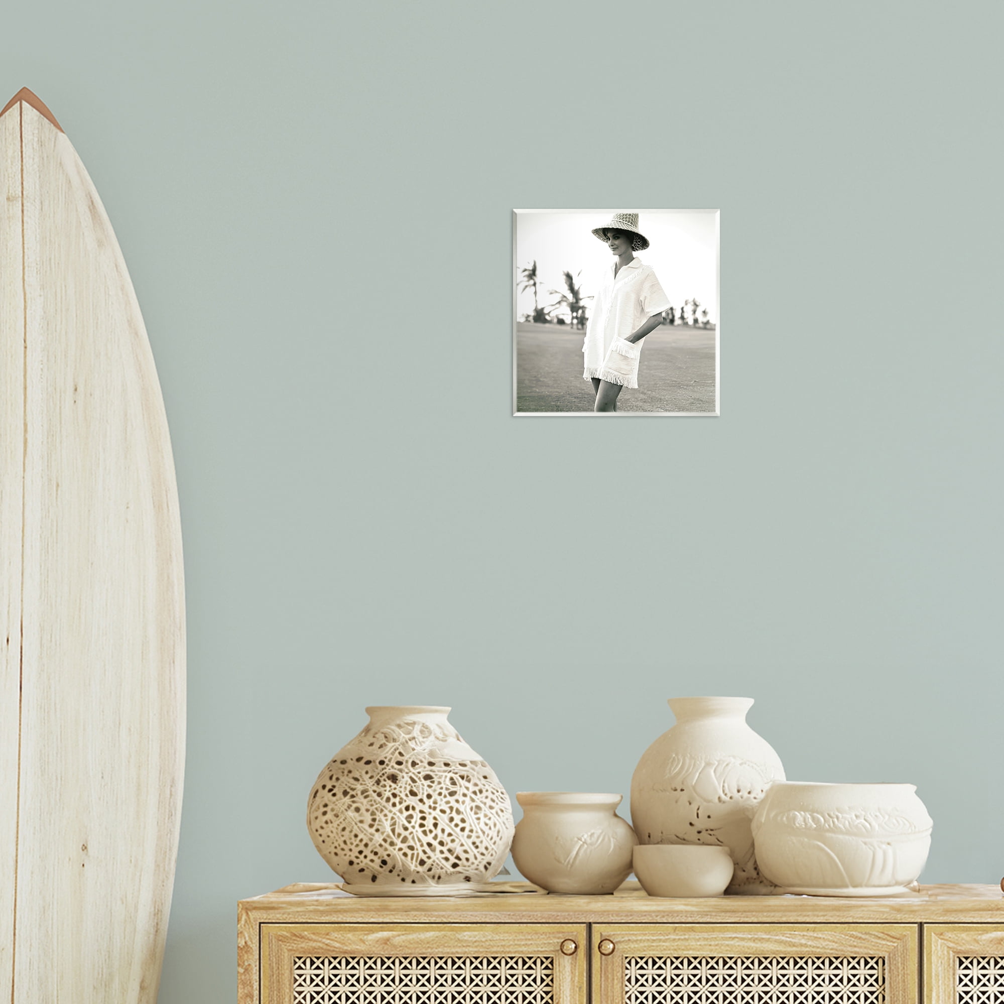 Stupell Industries Beach Beauty in Sepia People Photography Unframed Art Print Wall Art, 12 x 12